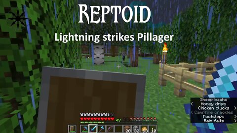 Reptoid livestream clip - Lightning strikes Pillager - #Shorts