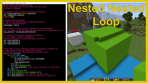 Coding Con Minecraft 2021 - 018 - Nested Nested Loops