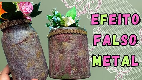 How to make faux metal flower pots - DIY - Falso metal