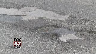 Pothole problems along Michigan highway