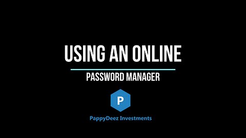 Using An Online Password Manager