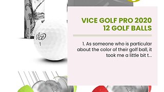 Vice Golf PRO 2020 12 Golf Balls