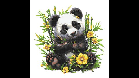 GIANT PANDA Cross Stitch Pattern by Welovit | welovit.net | #welovit
