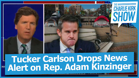 Tucker Carlson Drops News Alert on Rep. Adam Kinzinger