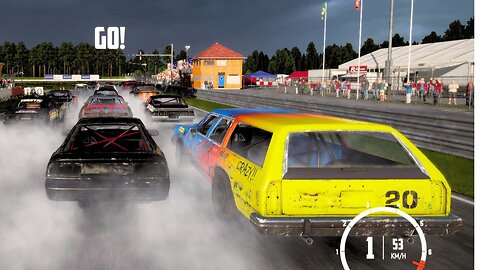 Espedalen Raceway, Speedemon car, main circuit reverse, Wreckfest