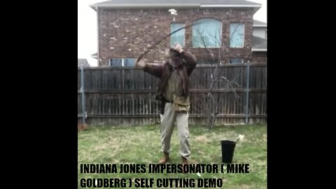 INDIANA JONES IMPERSONATOR SELF CUTTING DEMO VIDEO
