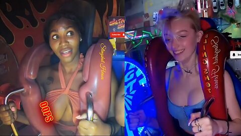 Screaming Sexy Girls on Slingshot Ride Compilation / Boobs Hanging