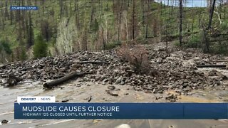 Highway 125 closed in Grand County from mudslide