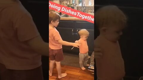 Doing the dishes together!