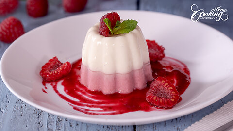 Vanilla and Raspberry Panna Cotta