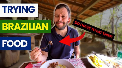 Gringo tries Brazilian Food in Pirenópolis Brazil | (Gringo experimenta comida brasileira)