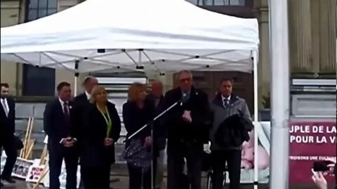 Blaine Higgs addresses the 2017 March for Life in Fredericton