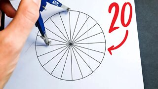 How to Divide a Circle Into 20 Equal Parts