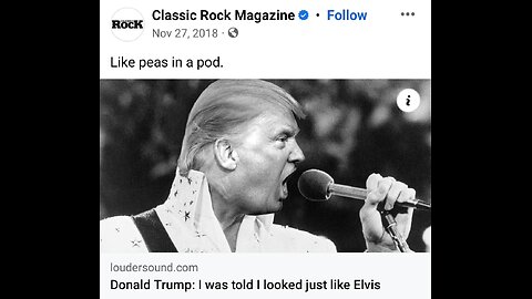 Donald Trump does his Elvis Impression today. "Thank you very much"!