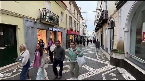 Ponta Delgada Walk last Friday Afternoon 2023, Sao Miguel Azores Portugal - 29.12.2023 #IRL