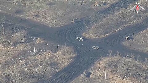 Footage of abandoned Ukrainian military equipment in the suburbs of Avdiivka after fleeing