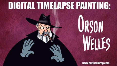 Digital Painting Timelapse - "Orson Welles"