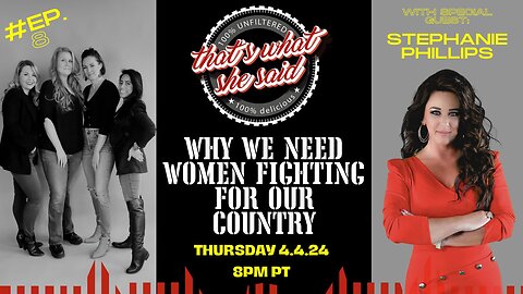Thats What She Said! episode 8 with 4 lovely Patriot ladies, Andrea, Frankie, Amanda, Brooke