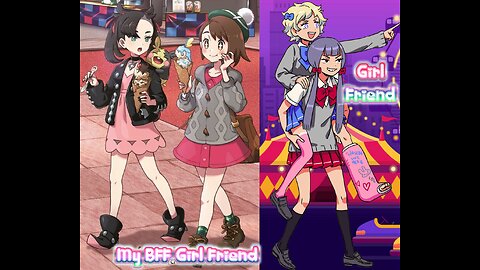 Pokemon Sword & Shield: Gloria X Marnie + River City Girls 2: Hasebe X Mami Custom Wallpapers - Girlfriend