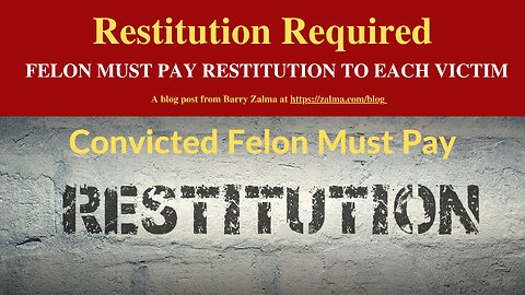 Restitution Required