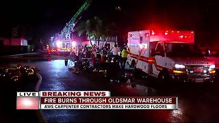 Crews battle 3-alarm fire at commercial building in Oldsmar