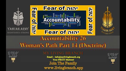 12-29-2023 Accountability 26 Woman's Path 14 (Doctrine)