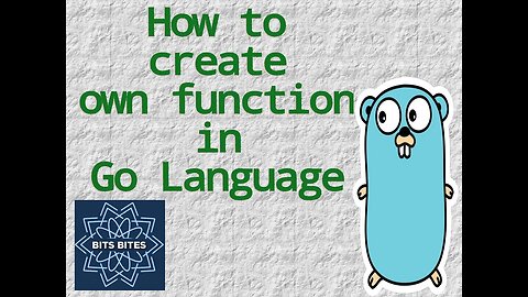 How to create own user define function in go language