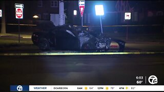 1 person dead after overnight crash on Detroit's west side
