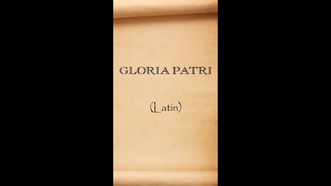 Gloria ao Pai em Latim #shorts
