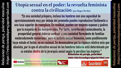 Utopía sexual en el poder la revuelta feminista contra la civilización por Roger Devlin mejorado