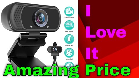 HD Webcam 1080P with Microphone, PC Laptop Desktop USB Webcams, Pro Streaming Computer Camera