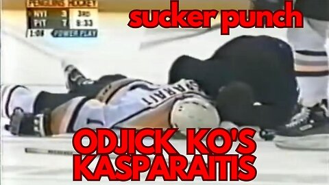 Gino Odjick SUCKER PUNCH KO of Darius Kasparaitis