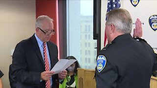 WATCH: City of Akron swears in new police chief Steve Mylett