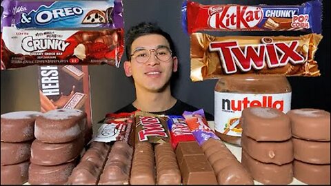 ASMR CHOCOLATE ICE CREAM TICO NUTELLA KitKat Twix Hershey’s MILKAOREO CRUNKY DESSERT MUKBANG 아이스크림먹방