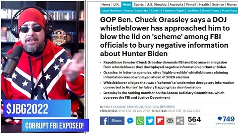 BREAKING: DOJ Whistleblower Tells GOP Leader Chuck Grassley that FBI Covered for Hunter Biden! WTF?!