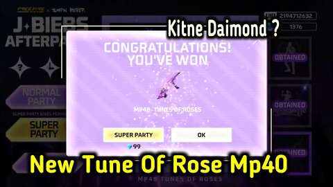 New Tune Of Rose Mp40 || Free Fire New Event || Free Fire Upcoming Event || New Event For Free Fire