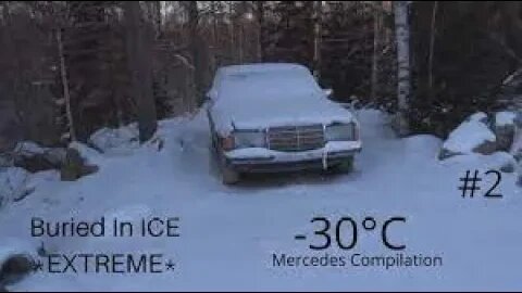 Freezing Mercedes Benz W124 300D Cold Start Challenge #Mercedes #W124 #300D #Germany #Cars #viral