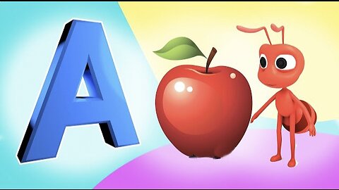 A for Apple B is for Ball Preschool ABC songs nursery rhymes for toddlers