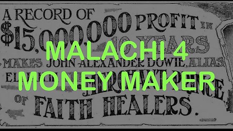 Malachi 4 - William Branham Cult Strategy