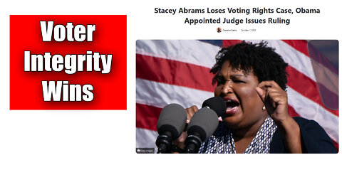Stacy Abrams Fair Fight Action Loses Voter Integrity Law Challenge