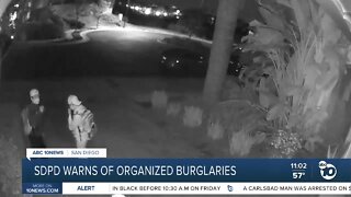 SDPD investigating series of organized burglaries