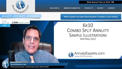 Creative Annuities - 10 x 6 Split/Combo Annuity sample. Mid-May 2022. Income & Accumulation designs!
