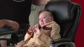 North Fort Myers boy fights Muscular Dystrophy and ghosts with customized 'Ghostbusters' wheelchair