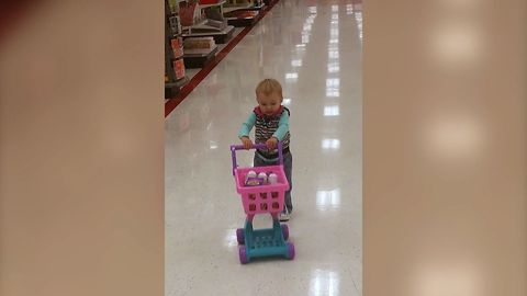 Toddler's Hilarious Fail While Shopping