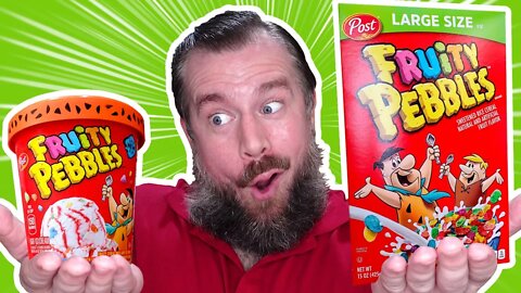 Fruity Pebbles Ice Cream VS Fruity Pebbles Cereal | Taste Test