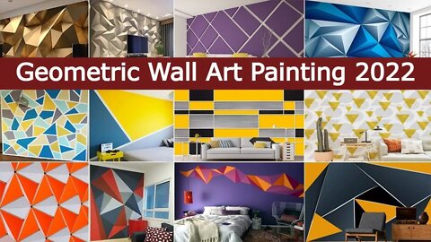 Geometric Wall Art Painting Design 2022 | Wall Painting Design Ideas 2022 | 3d Wall Painting Designs