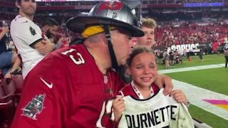 A local Buccaneers fan gets a coveted gift