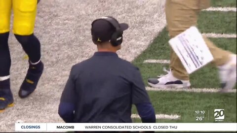 Jim Harbaugh returns to Michigan after interview with Vikings