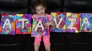 DIY Easy Name Paint Art Activities for Kids