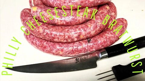 Homemade Philly Cheesesteak Bratwurst ~ Sausage Series Eps-1